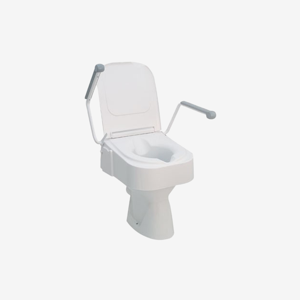 *Rehausseur de WC avec accoudoirs et couvercle