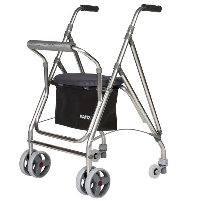 *Ultra licht 2 wiel looprek ARA-C met zwenkwielen vooraan (3,34 kg)