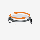 *Let's Frisbee douchekruk met draaiende zitting