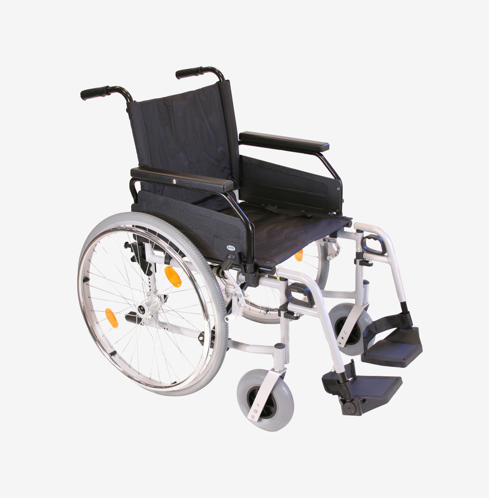 *Fauteuil roulant pliable avec repose-pieds Rotec