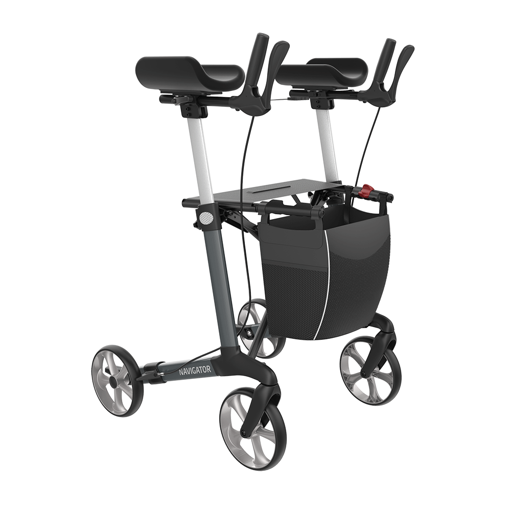 *Rollator met onderarmsteunen Navigator, Large, Anthraciet