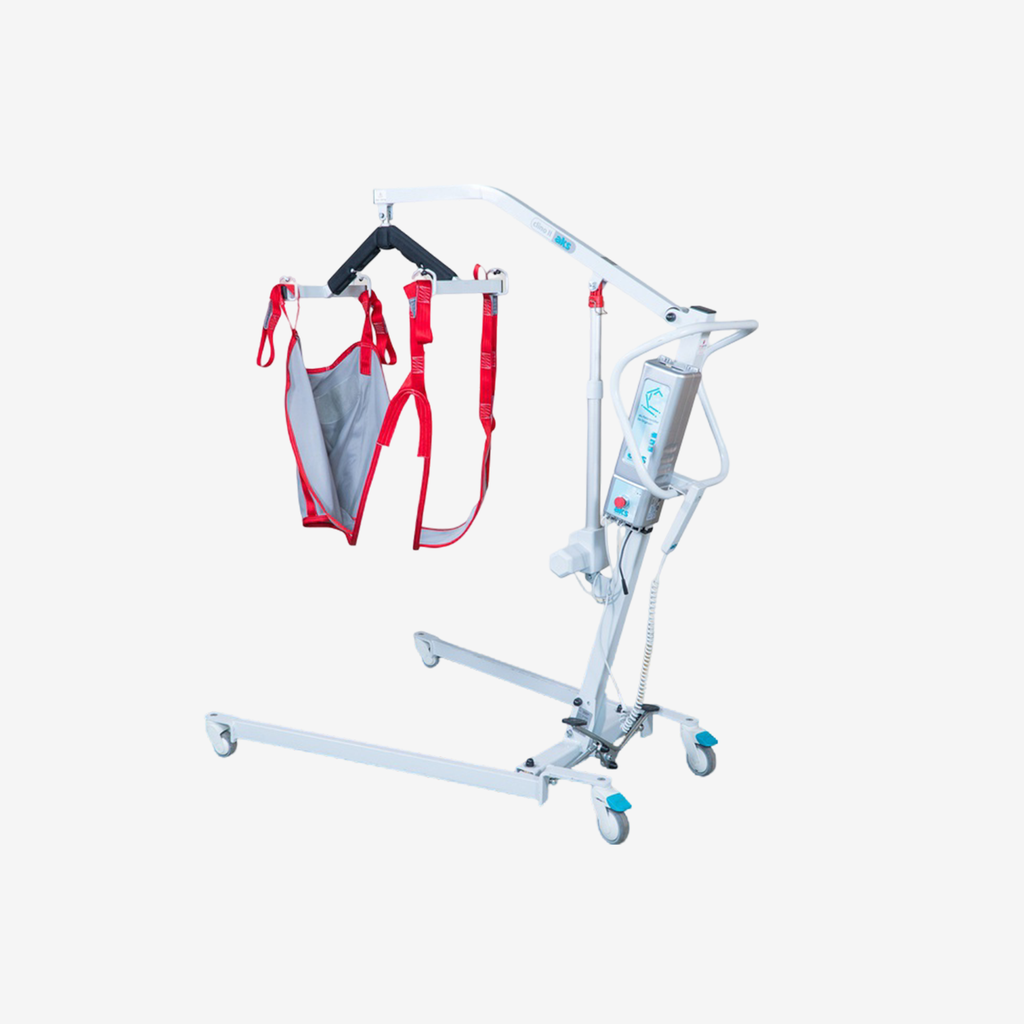 Passive electric patient lift on wheels